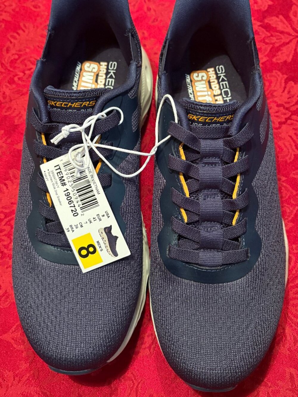 NWT Skechers Navy Blue Hands Free Swift Fit Sneakers 8